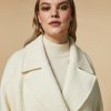 Oversized Knit Fabric Coat White Wholesale