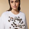 Print-Adorned Jersey T-Shirt White New