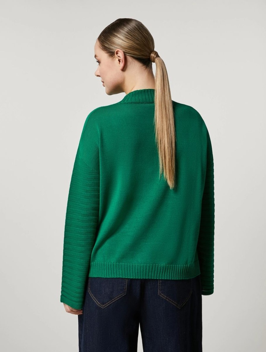 Wool-Blend Sweater Green Online