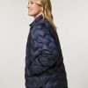 Shining Nylon Down Jacket Dark Navy Hot