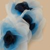 Organza Flower Brooch Dark Navy Hot