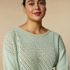 Seamless Cotton Sweater Pastel Green New