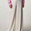 Crepe Envers Satin Trousers Dark Beige Wholesale