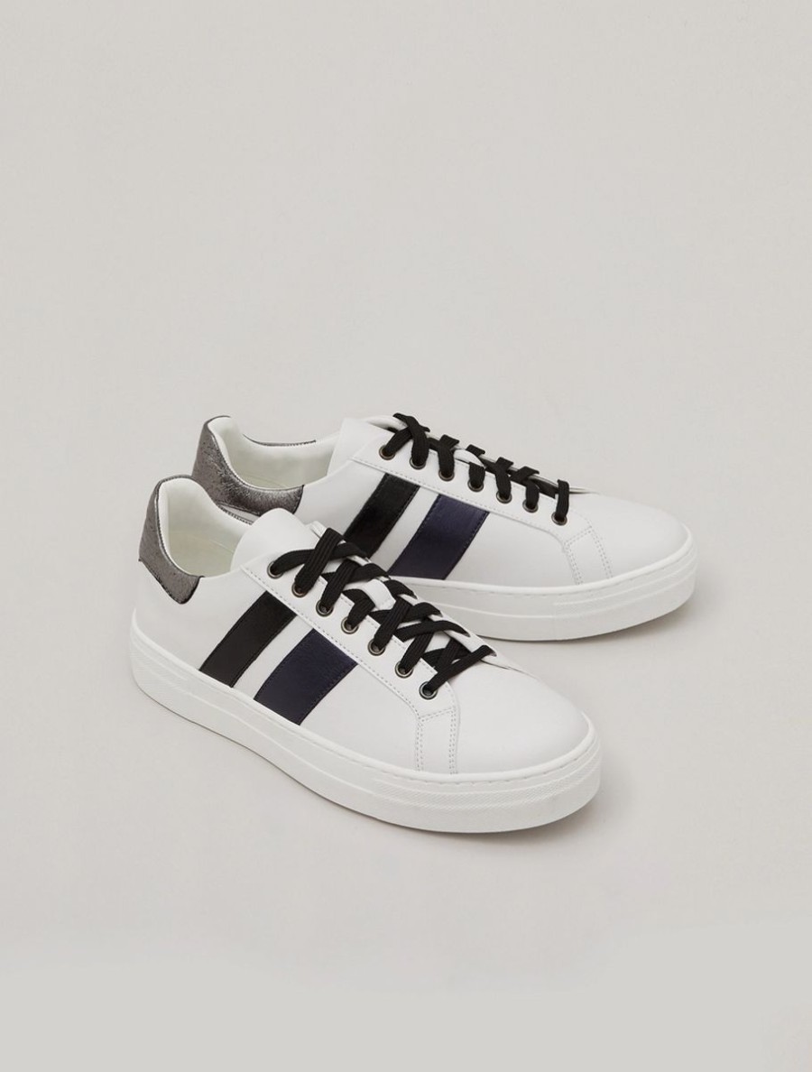 Trainers With Metallic Accents White New