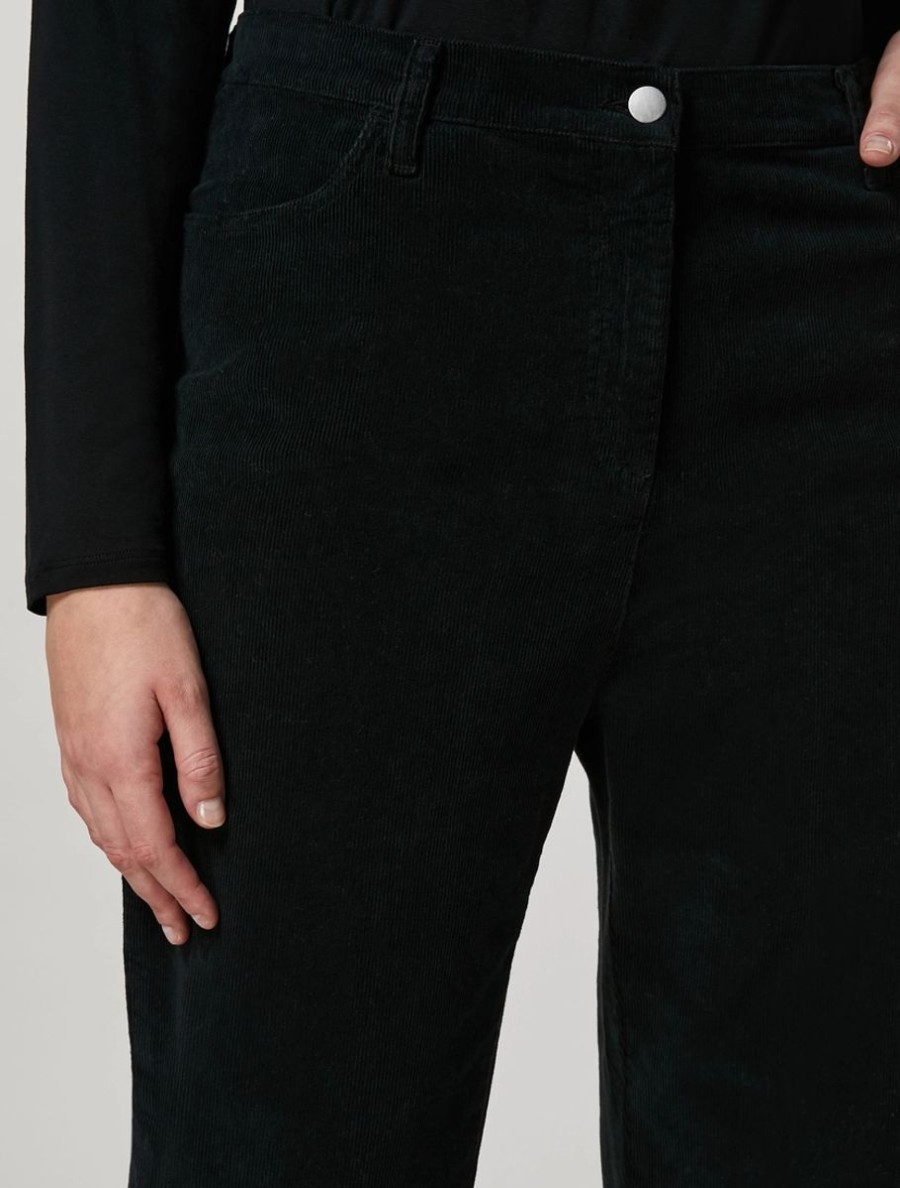 Stretch Velvet Trousers Black Wholesale