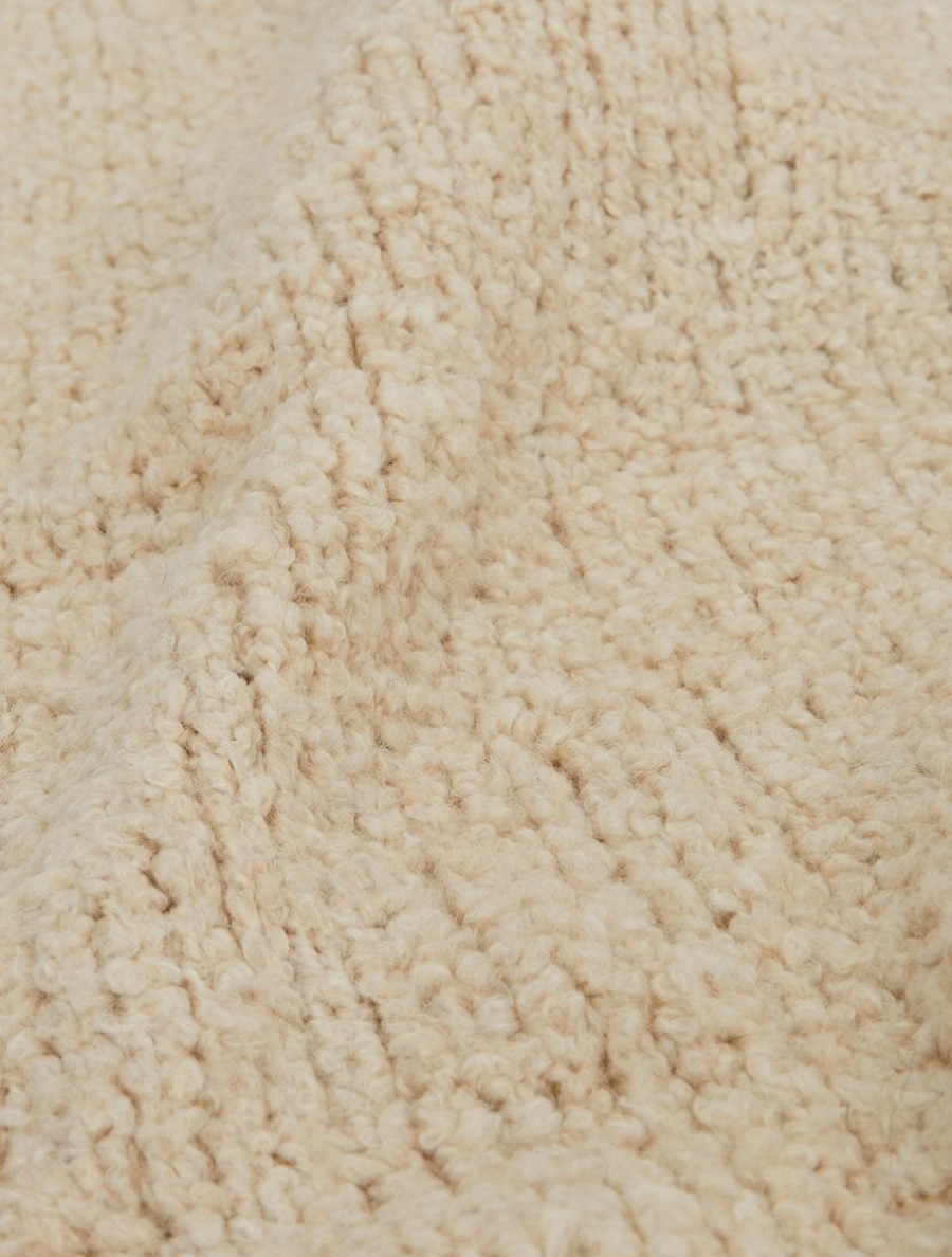 Wool-Blend Boucle Scarf Sand Hot