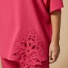 Crepe Envers Satin Tunic Fuchsia New