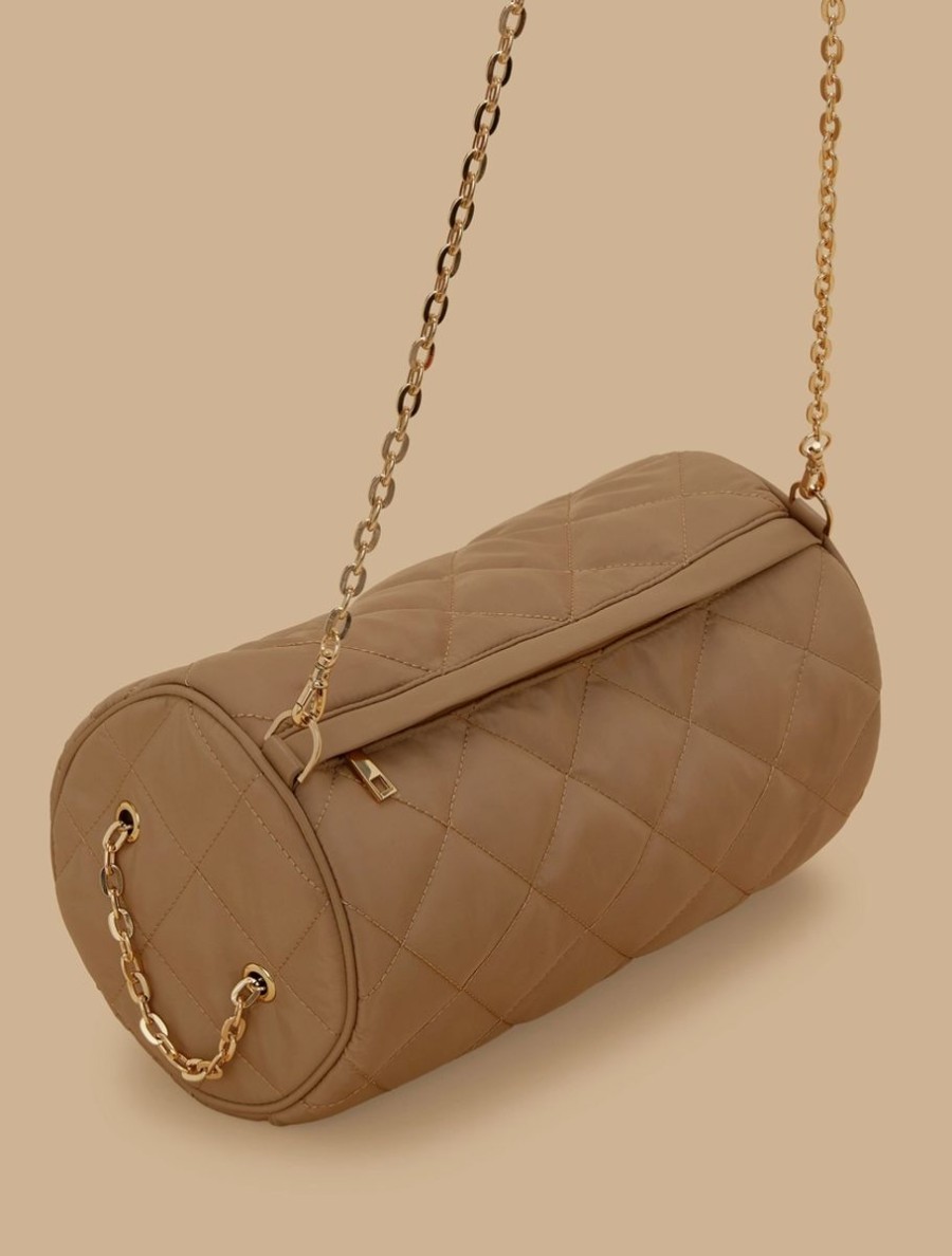 Quilted Duchesse Shoulder Bag Camel Wholesale