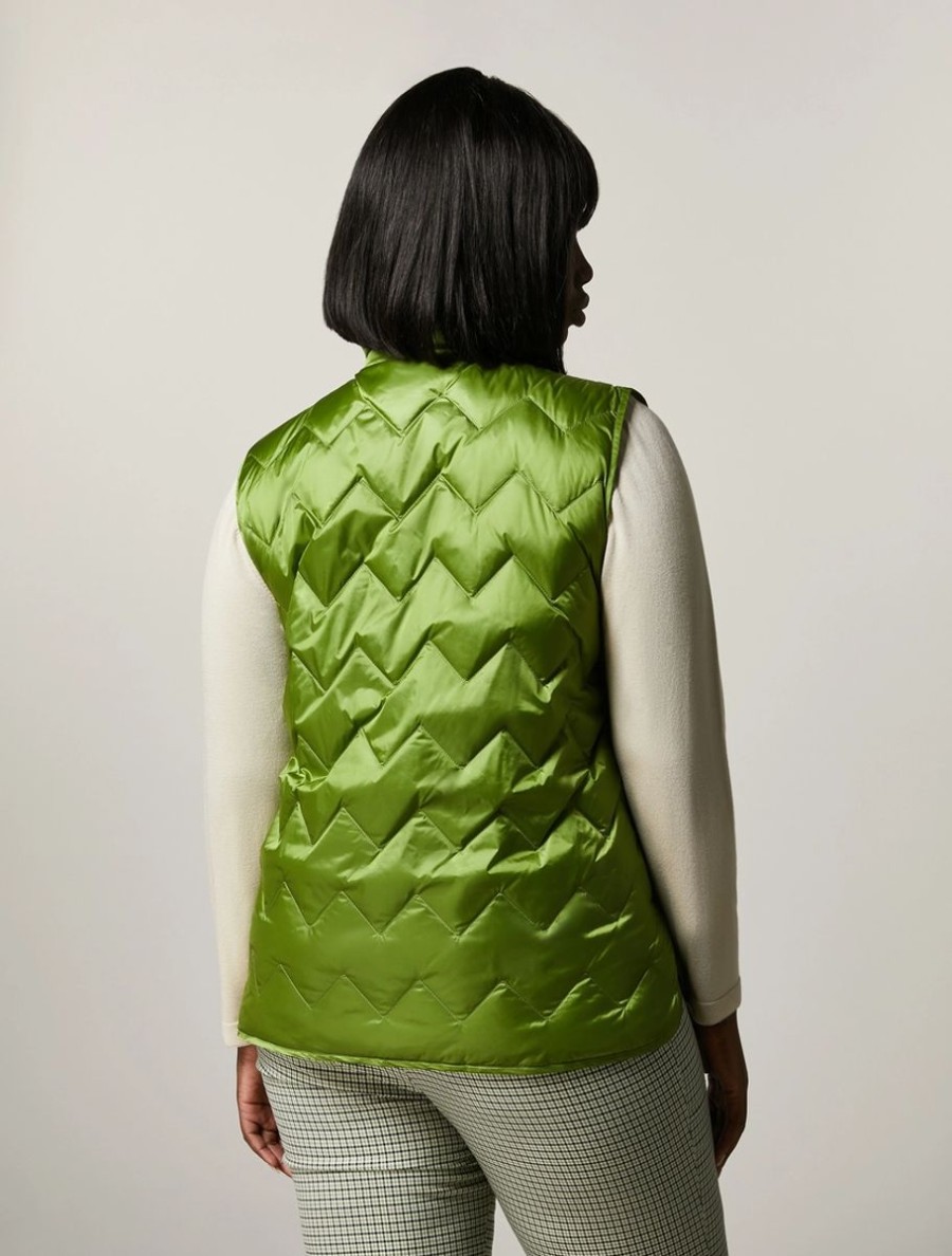 Down-Padded Gilet Green New