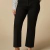 Flared Cotton-Blend Trousers Black Best