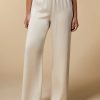 Shiny Fabric Trousers Beige Online