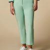 Flared Cotton-Blend Trousers Pastel Green Hot