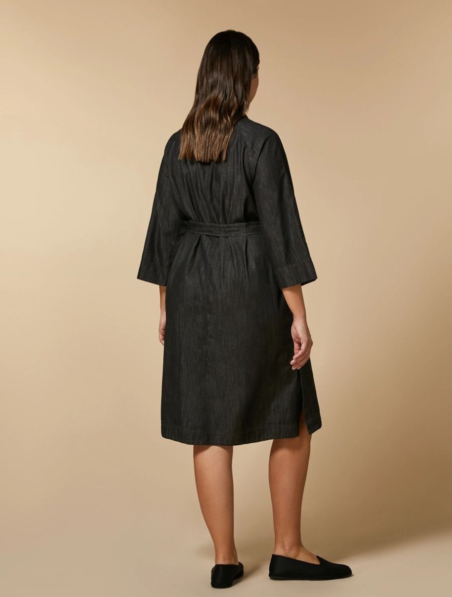 Denim Shirt Dress Black Online