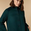 Double-Faced Wool And Cashmere Coat Dark Green Hot