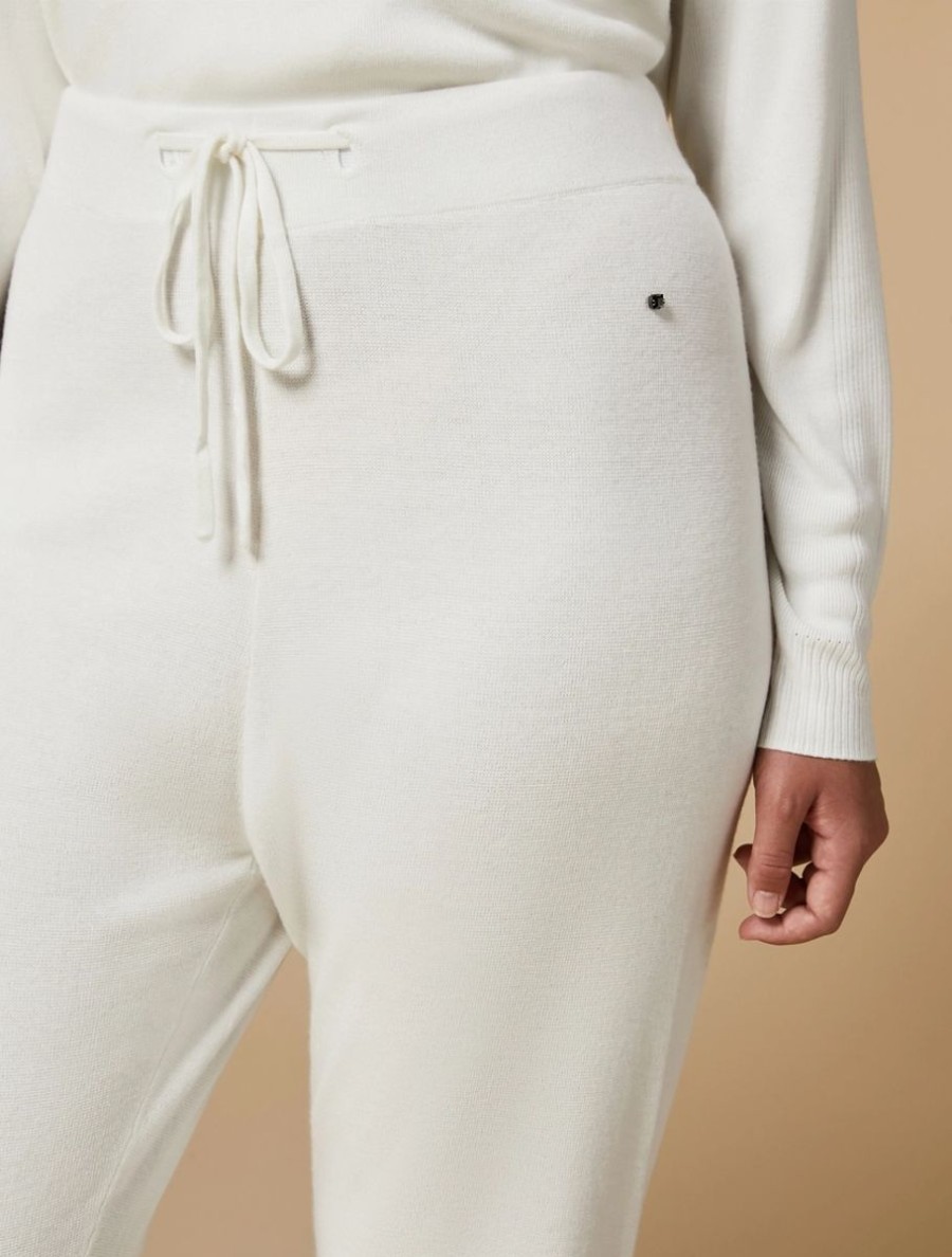 Wide-Fit Knit Trousers White Hot