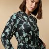 Printed Twill Shirt Dress Black Best