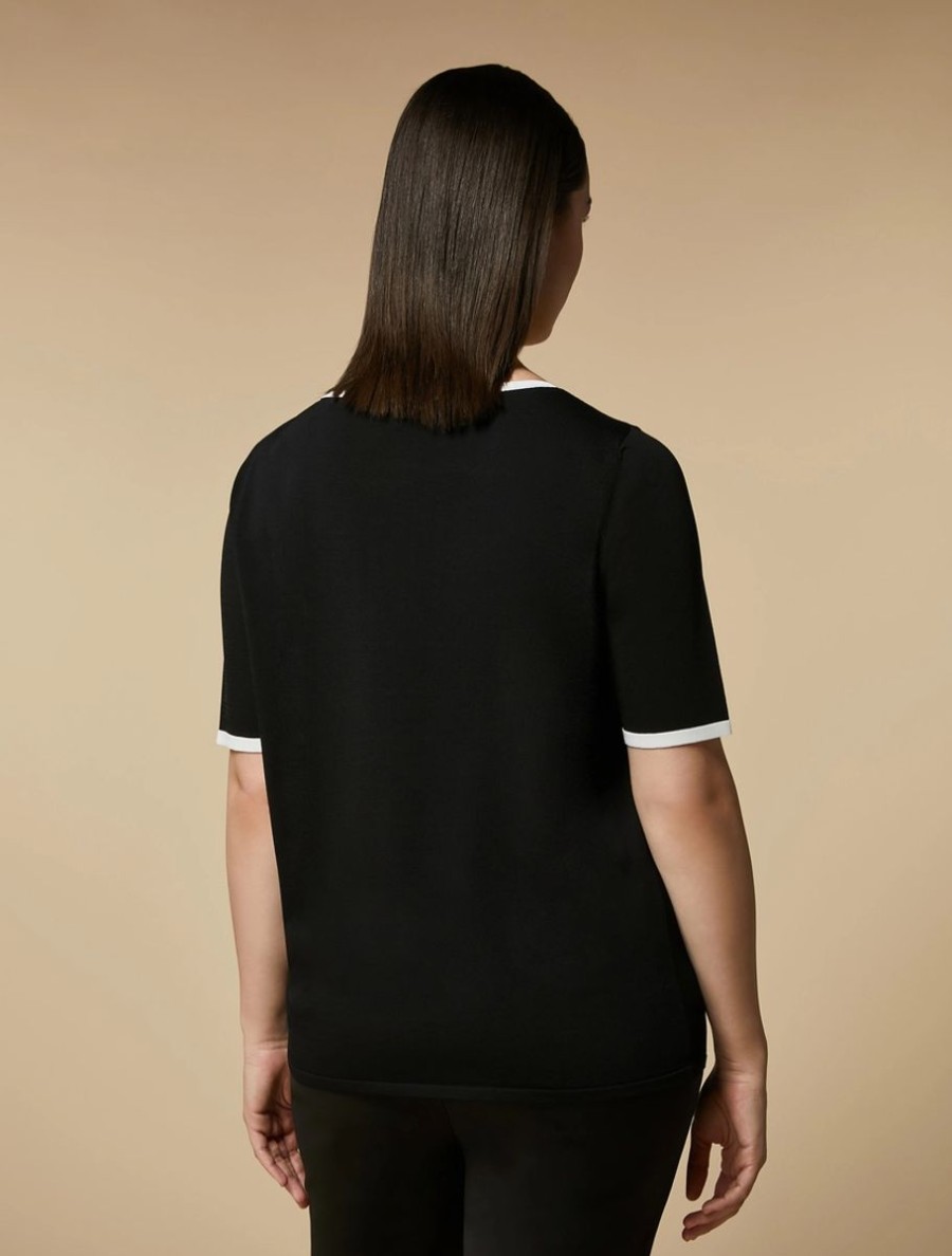 Comfortable Viscose Sweater Black Hot