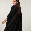 Merino Wool-Blend Poncho Black Best