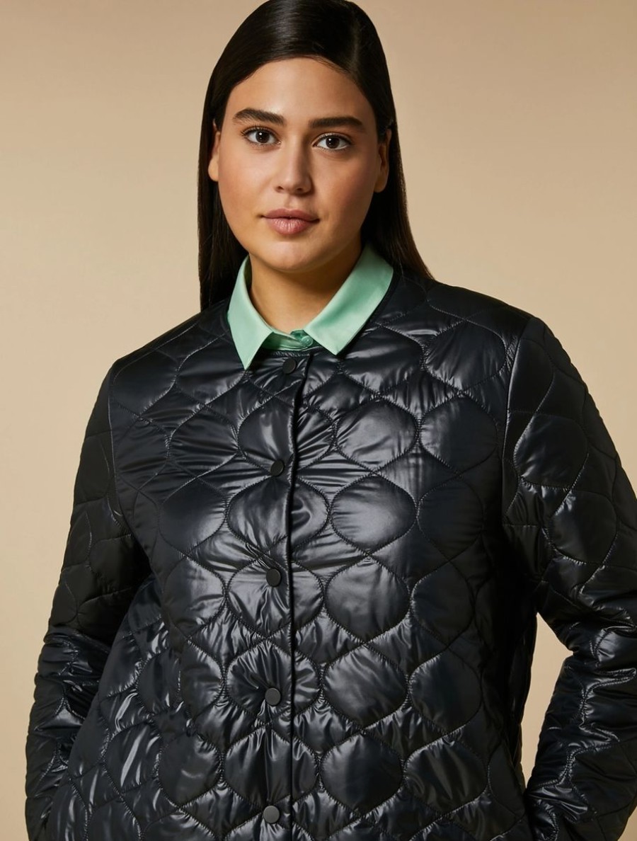 Quilted Waterproof Padded Jacket Black New