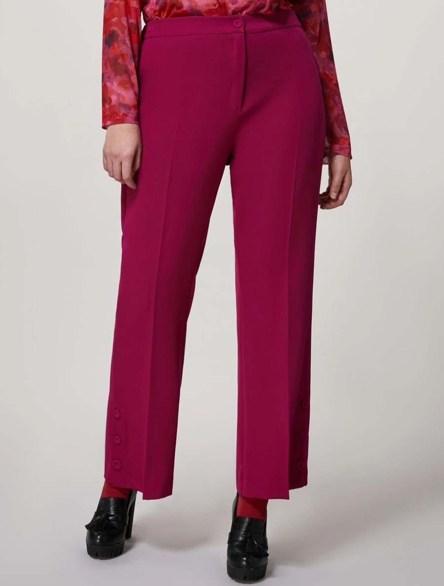 Technical Fabric Trousers Purple Wholesale