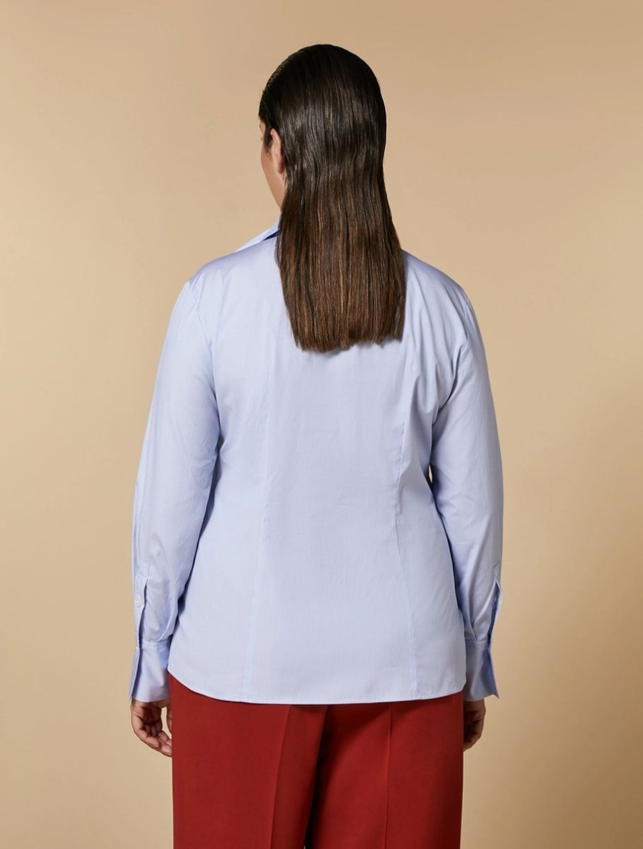 Yarn-Dyed Poplin Shirt Ski Blue Best