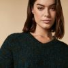 Printed Mohair Sweater Dark Green Hot