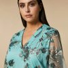 Embroidered Tulle Tunic Pastel Green New