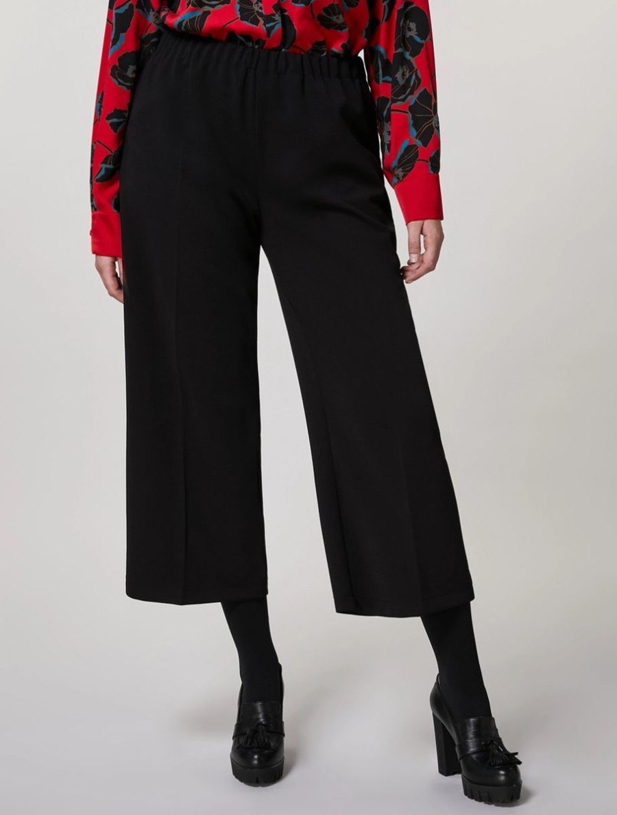 Crepe Jersey Trousers Black Online