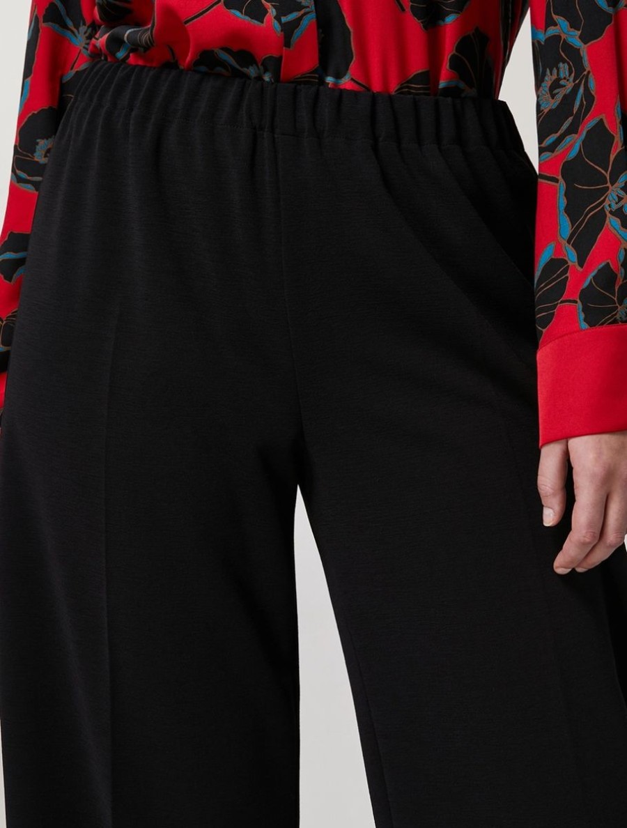 Crepe Jersey Trousers Black Online