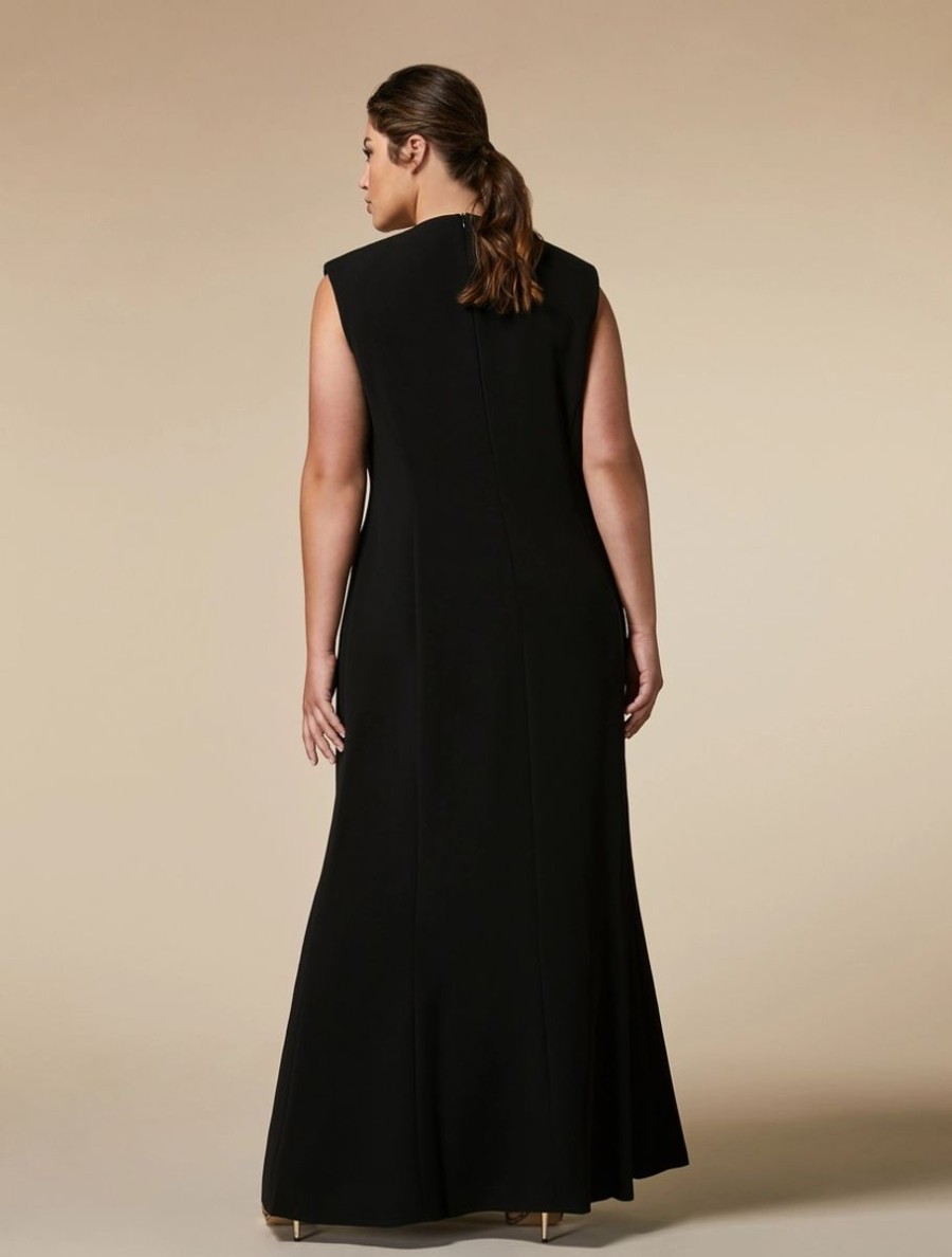 Long Triacetate Dress Black Online