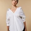 Cotton Poplin Shirt White Wholesale