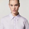 Cotton Poplin Shirt Lilac Wholesale