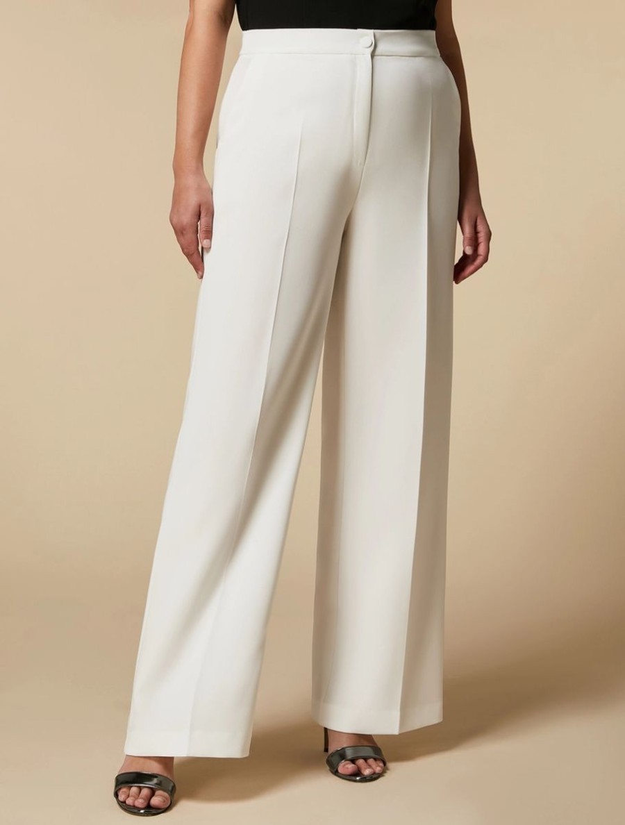 Triacetate Wide Trousers White New