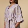 Jacquard Duster Coat Lilac Clearance