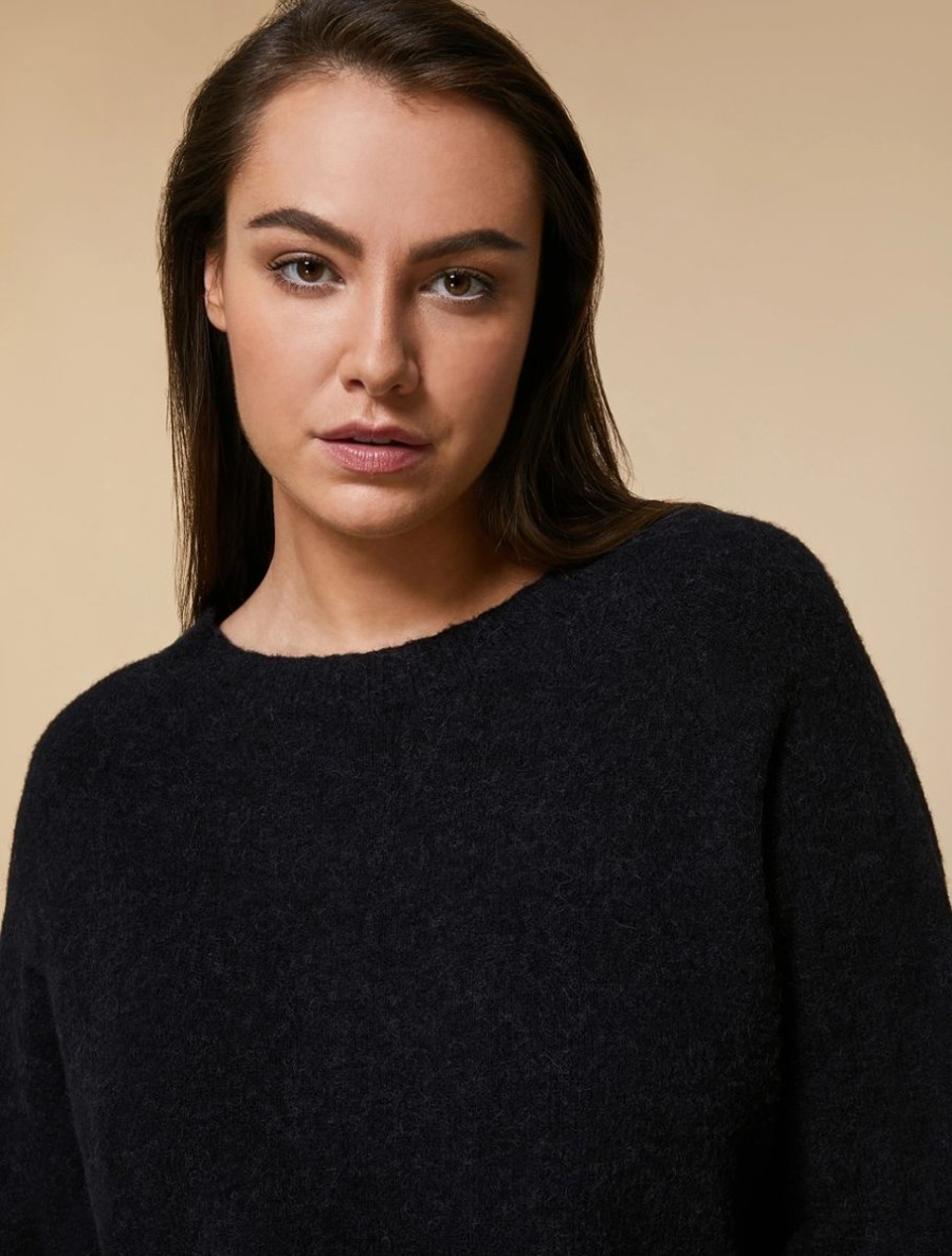 Alpaca-Blend Sweater Black Hot