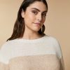 Two-Tone Wool And Cashmere Sweater Camel Clearance