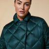 Technical Satin Down Jacket Dark Green Best