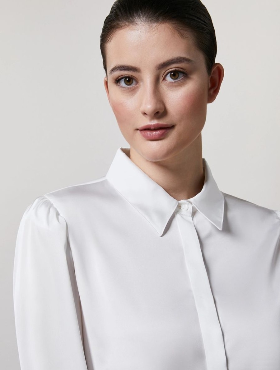 Satin Shirt White Best