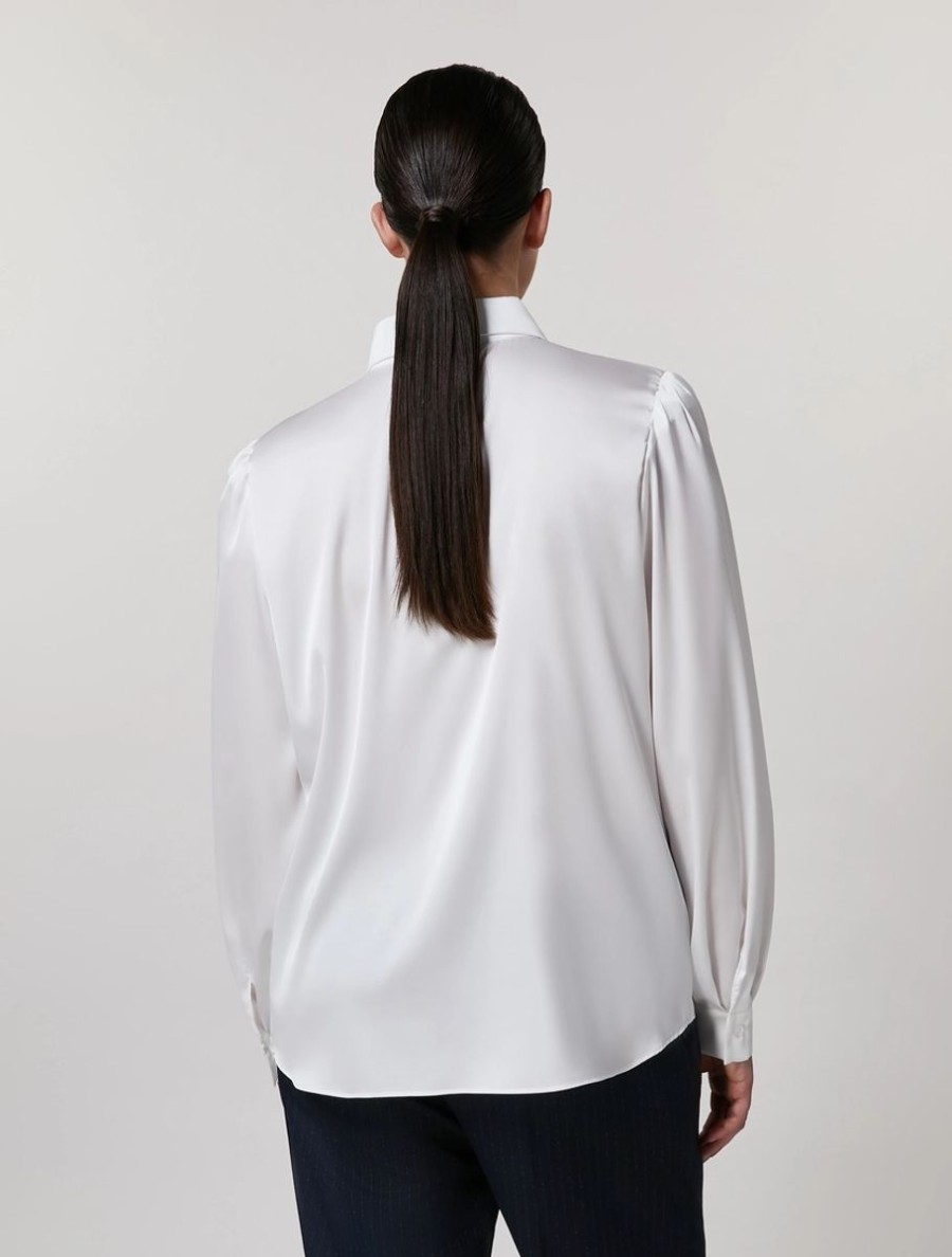 Satin Shirt White Best