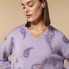 Pure Wool Sweater Lilac Clearance