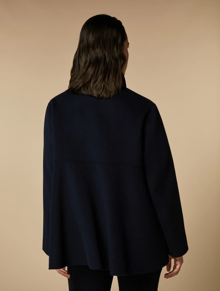 Double-Faced Wool-Blend Jacket Midnightblue Clearance