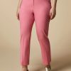 Stretch Canvas Slim Trousers Pink Online