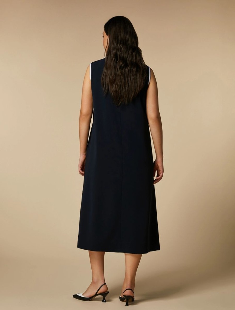 Triacetate Cady Dress Midnightblue New