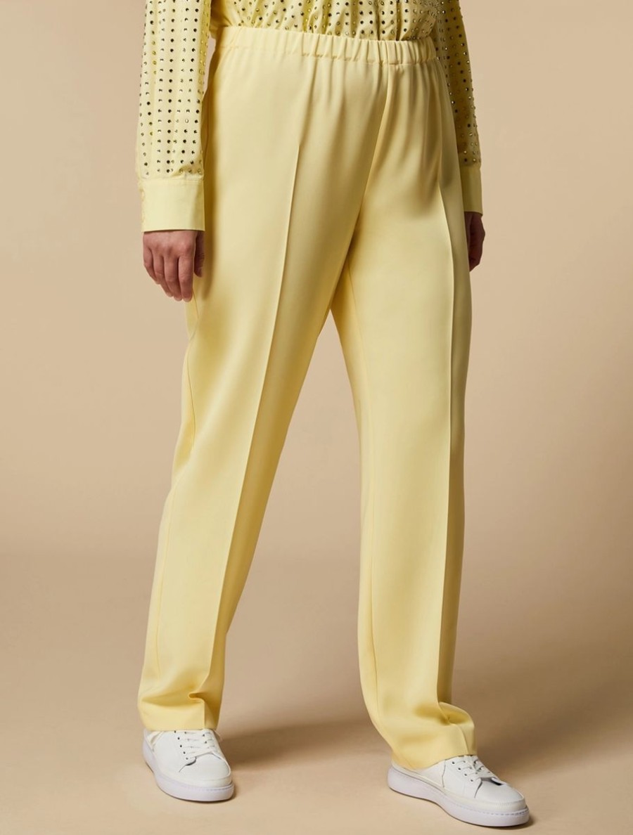 Triacetate Cady Classic Trousers Lemon Hot