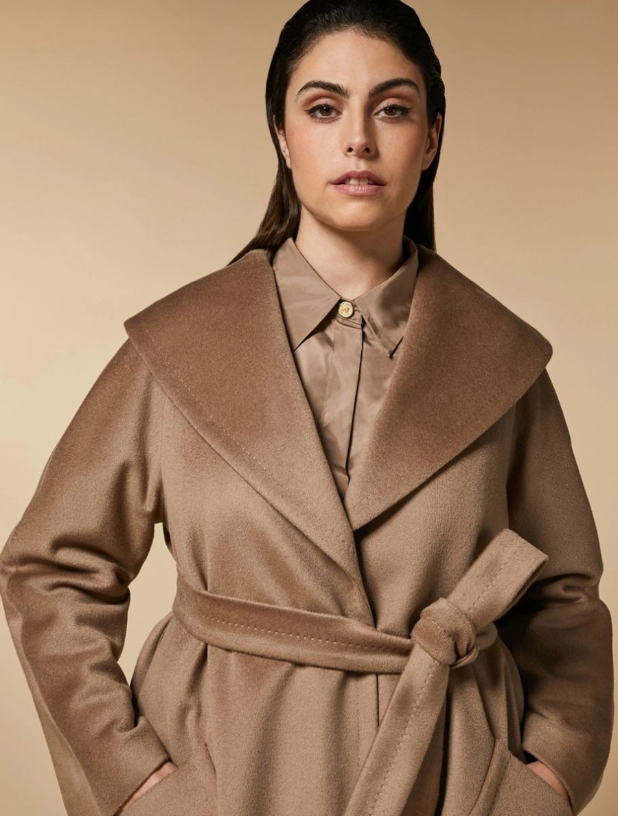 Pure Wool Broadcloth Coat Sand Best