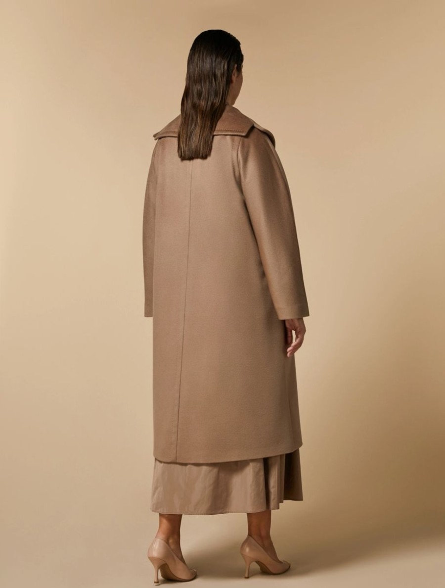 Pure Wool Broadcloth Coat Sand Best