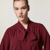 Crepe De Chine Tunic Bordeaux Online