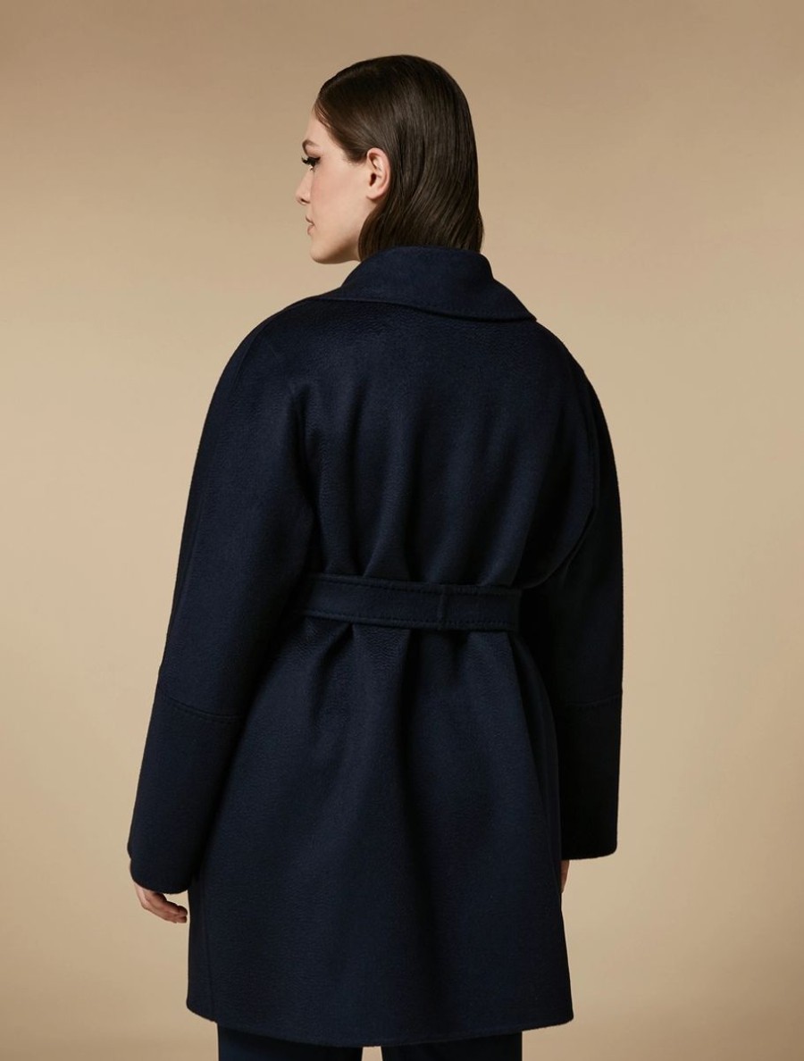 Double-Faced Pure Cashmere Heavy Jacket Dark Navy Best