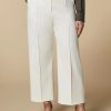 Cotton Canvas Straight Trousers White Hot