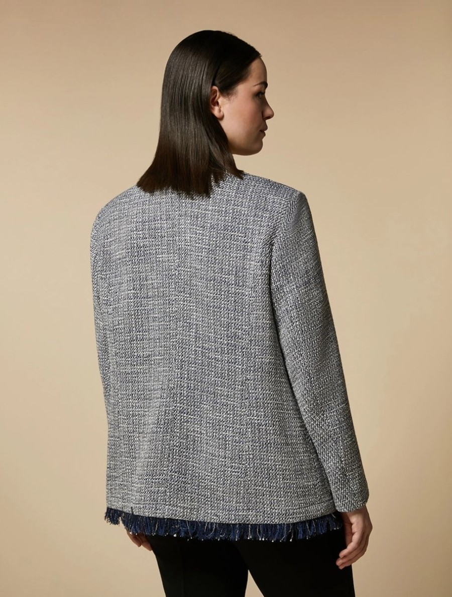 Cotton-Blend Basketweave Jacket Ultramarine Online